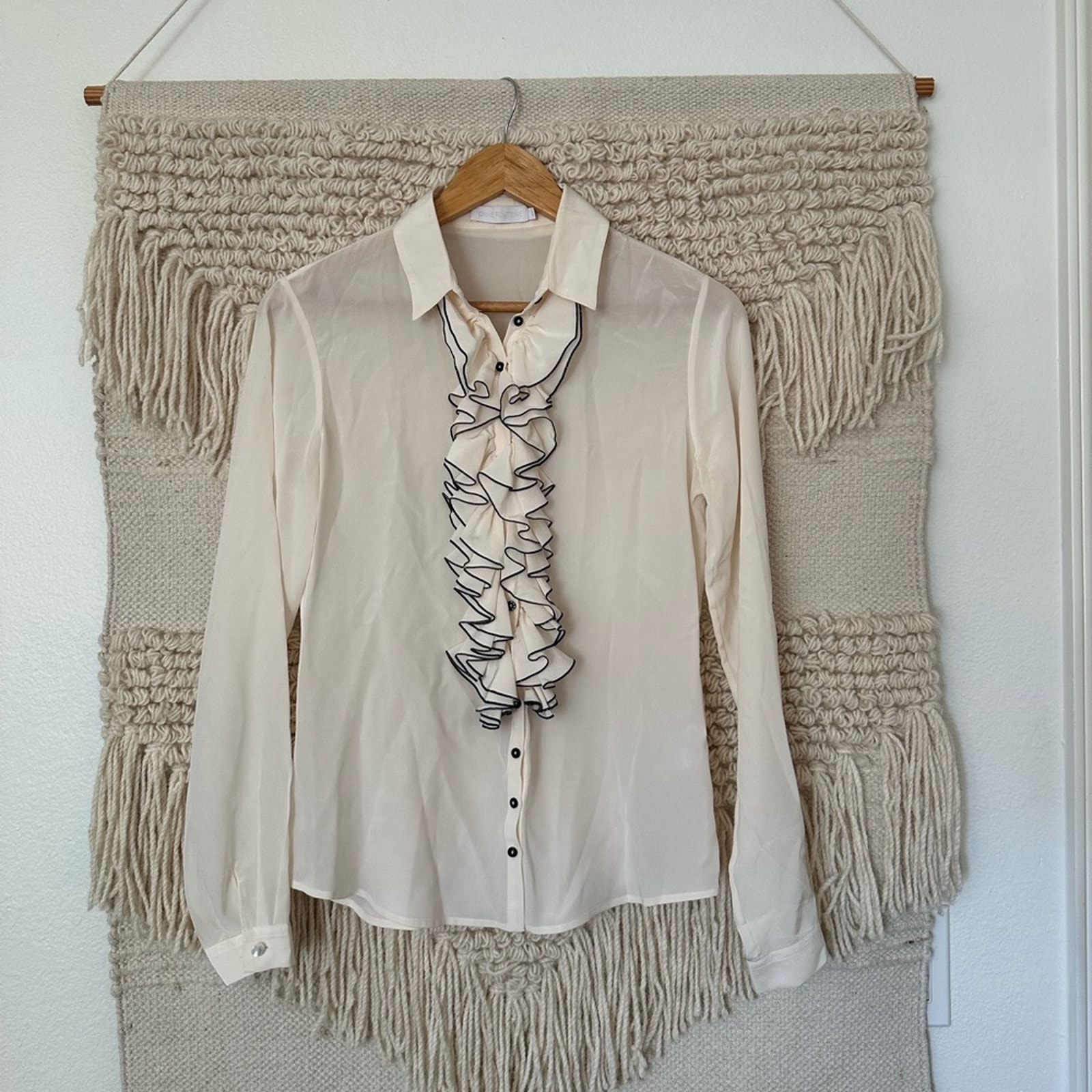 Anne Fontaine Elouane Ruffle Silk Blouse
